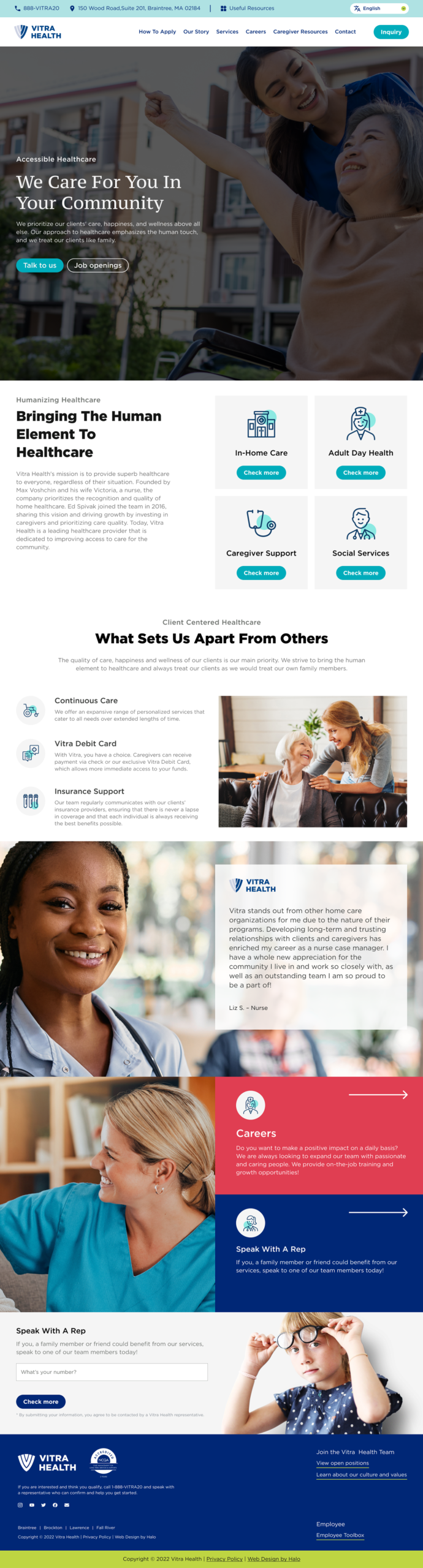 Vitra Health Homepage